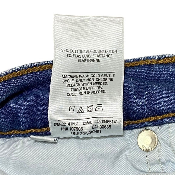 Hudson Jeans Mid Rise Straight‎ Leg Ankle Distressed Jeans Size 26 - Picture 5 of 12